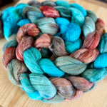 Climate Beneficial Rambouillet/Tussah Silk(80/20) - turquoise to copper (koi pond batch c)