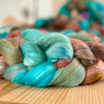 Climate Beneficial Rambouillet/Tussah Silk(80/20) - turquoise to copper (koi pond batch c)