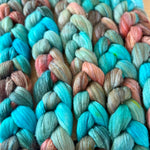 Climate Beneficial Rambouillet/Tussah Silk(80/20) - turquoise to copper (koi pond batch c)