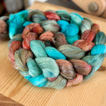 Climate Beneficial Rambouillet/Tussah Silk(80/20) - turquoise to copper (koi pond batch c)