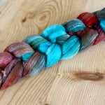 Climate Beneficial Rambouillet/Tussah Silk(80/20) - turquoise to copper (koi pond batch c)