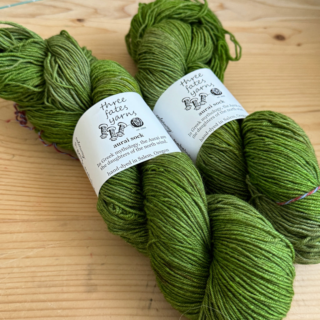 spring green knitting (reflecting pool) and crocheting yarn from three ...