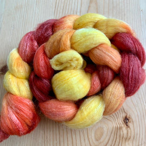 Climate Beneficial Rambouillet/Tussah Silk(80/20) - Orange, Red & Yellow