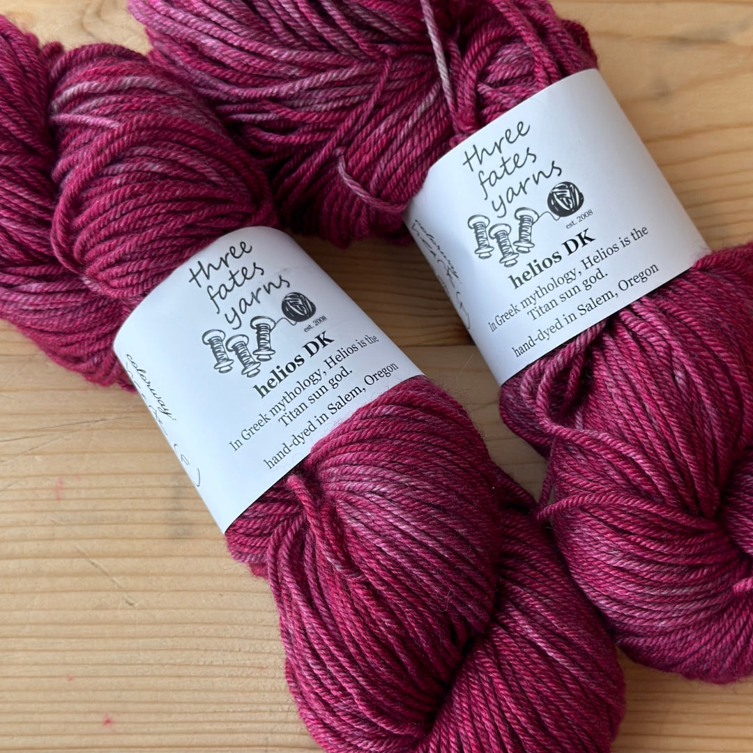 hearts | merino and yak blends | red-pink yarn