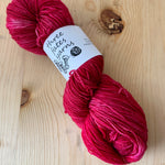 eponymous sock - hand dyed 100% merino fingering weight wool - colorway: hearts, color: red