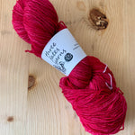 Terra sock - hand dyed red merino nylon yarn