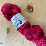 glitz - superwash merino and stellina and nylon yarn,  colorway: hearts, color: red